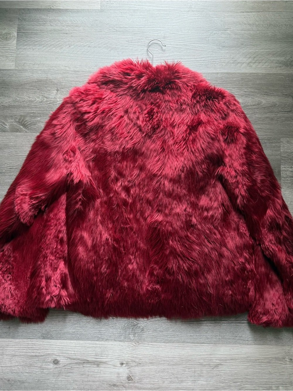 Mche Correa Alpaca Fur Jacket - Burgundy Red View 4